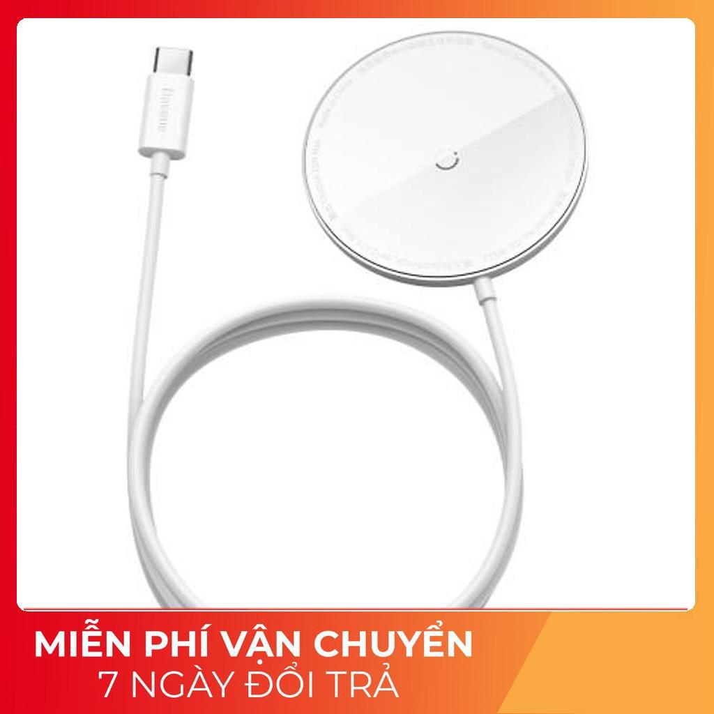 Đế sạc không dây nam châm baseus magsafe 15w 1.5m cho iphone 12 pro max , 11 , xs max , samsung . wxjk-f01