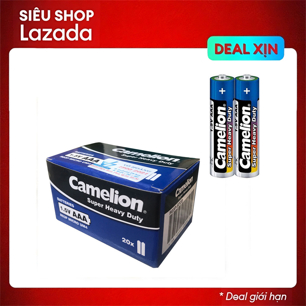 40 pin AAA 1.5V Camelion R03P - Pin đũa, loại pin không sạc, điện áp 1.5V