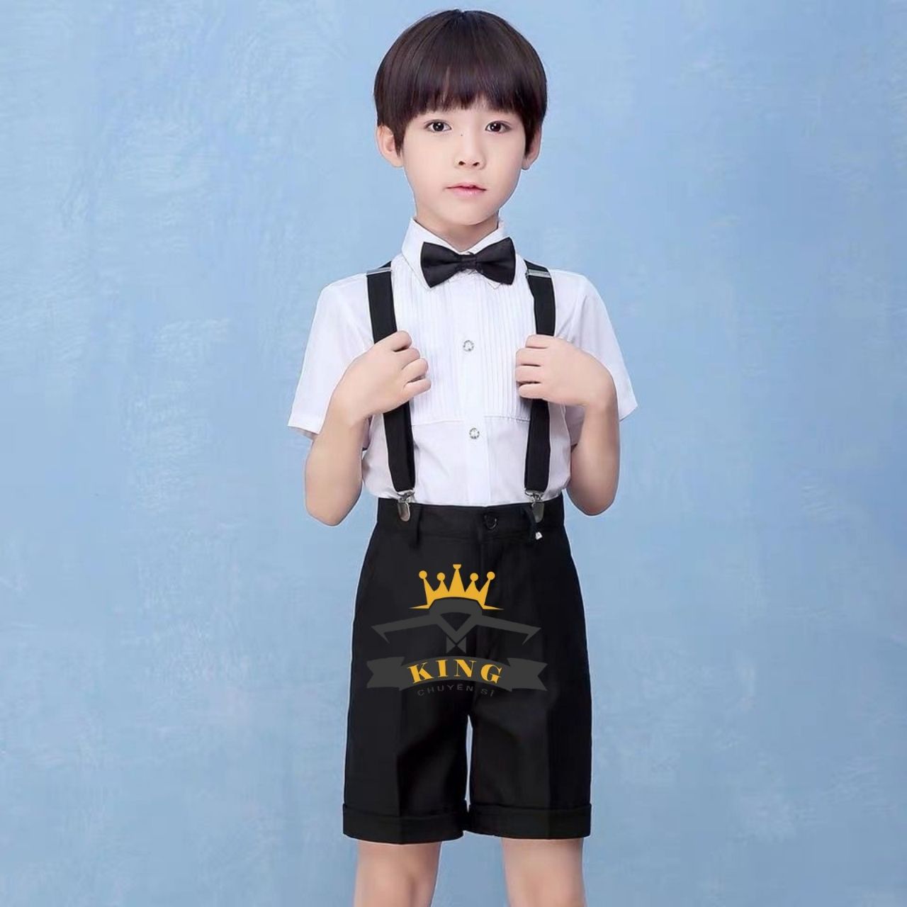 Dây đai bé trai chữ Y King caravat thun co giãn yếm quần tiện lợi M001