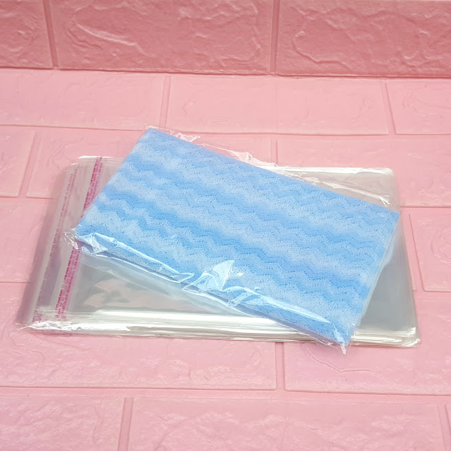 100g (~55cái) Túi Opp dán mép 14x20cm (+ 4cm) - Túi ni lông băng keo dán miệng - Bao nilon dán miệng