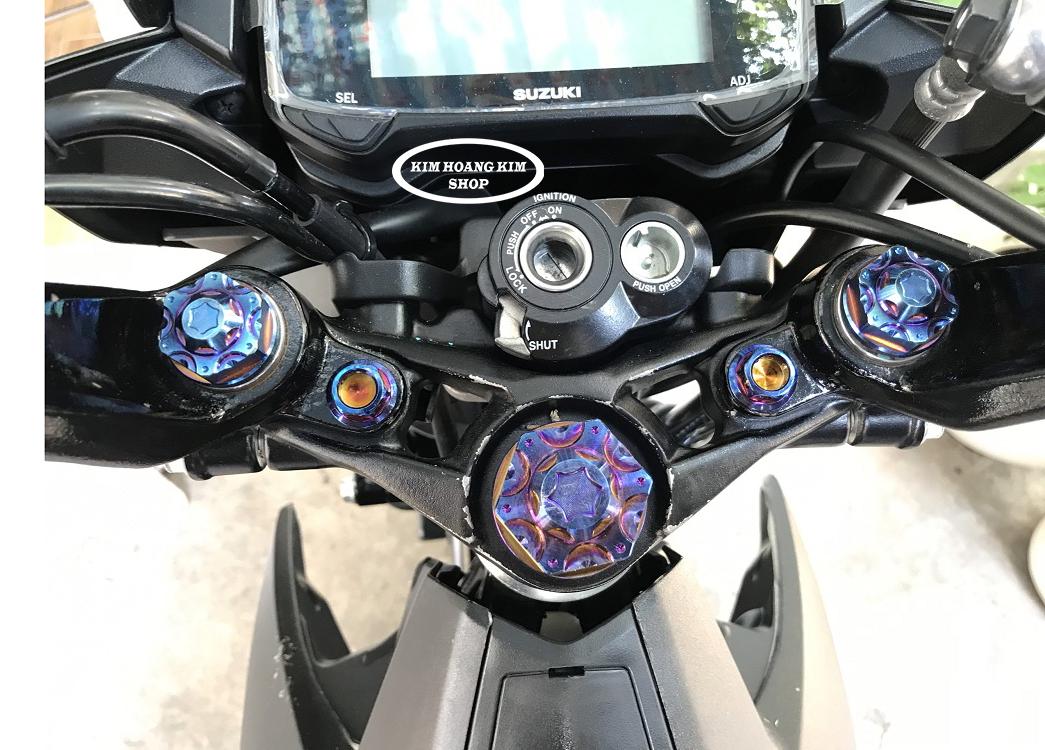 5 ỐC INOX xi Titan gắn Chảng Ba dành cho SATRIA,RAIDER FI 2018,2019