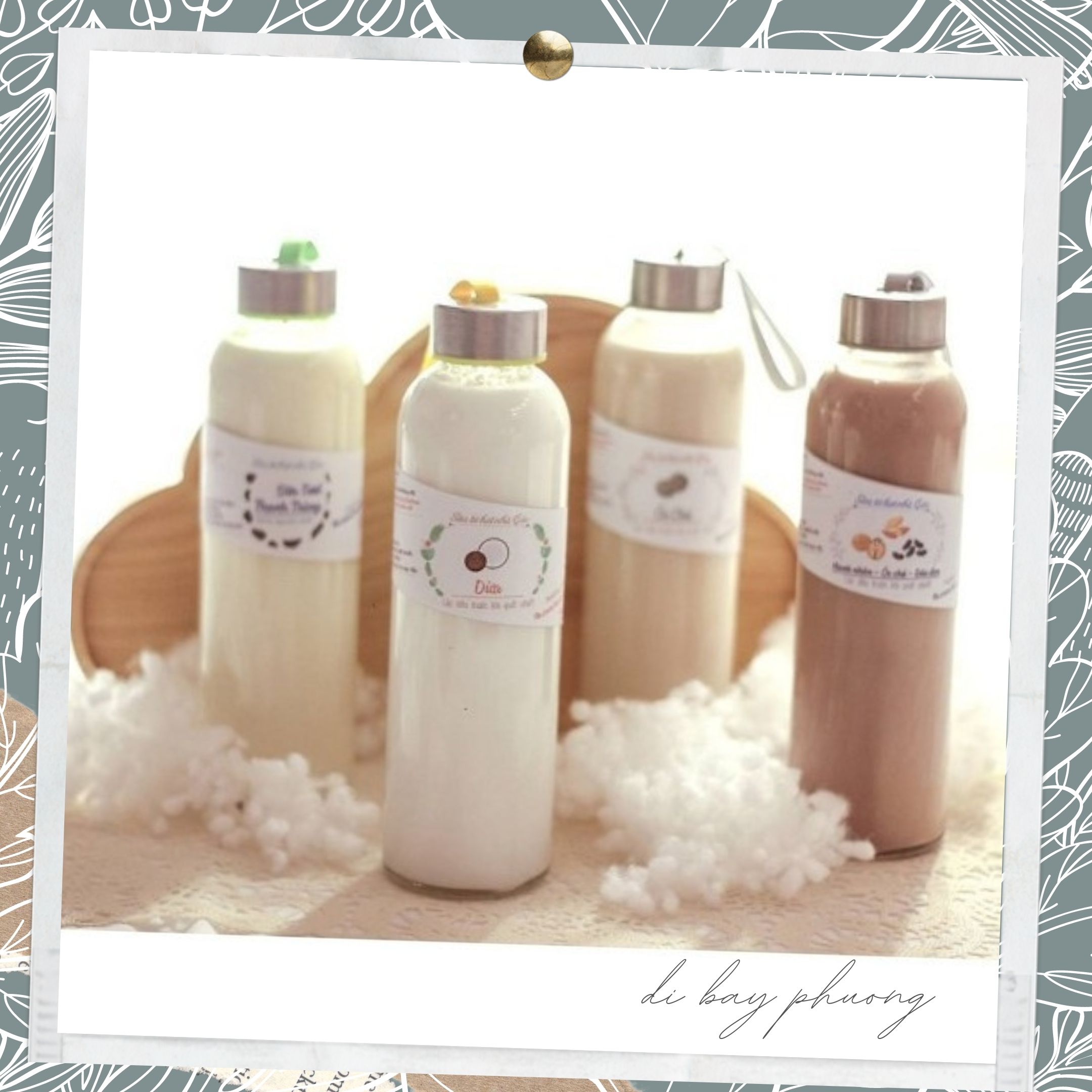 [ Mua 10 chai tặng 1 chai ] Chai Thủy Tinh Detox Có Dây Xách Dung Tích 330ML