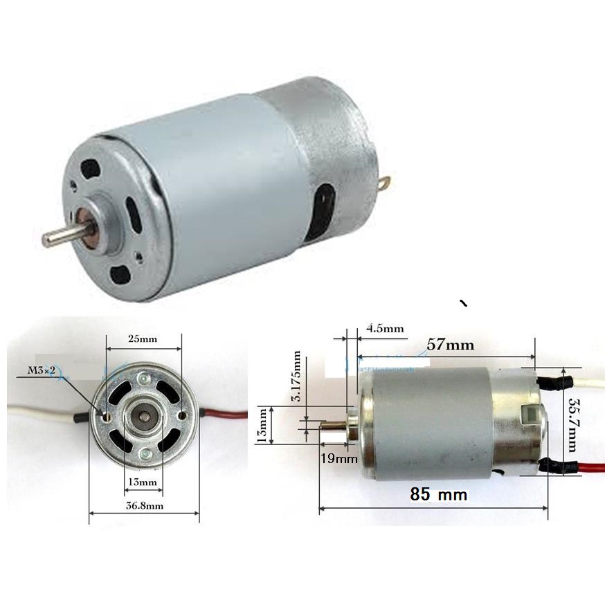 Motor 12v 550 công suất cao chuyên cho máy pin 12v cầm tay