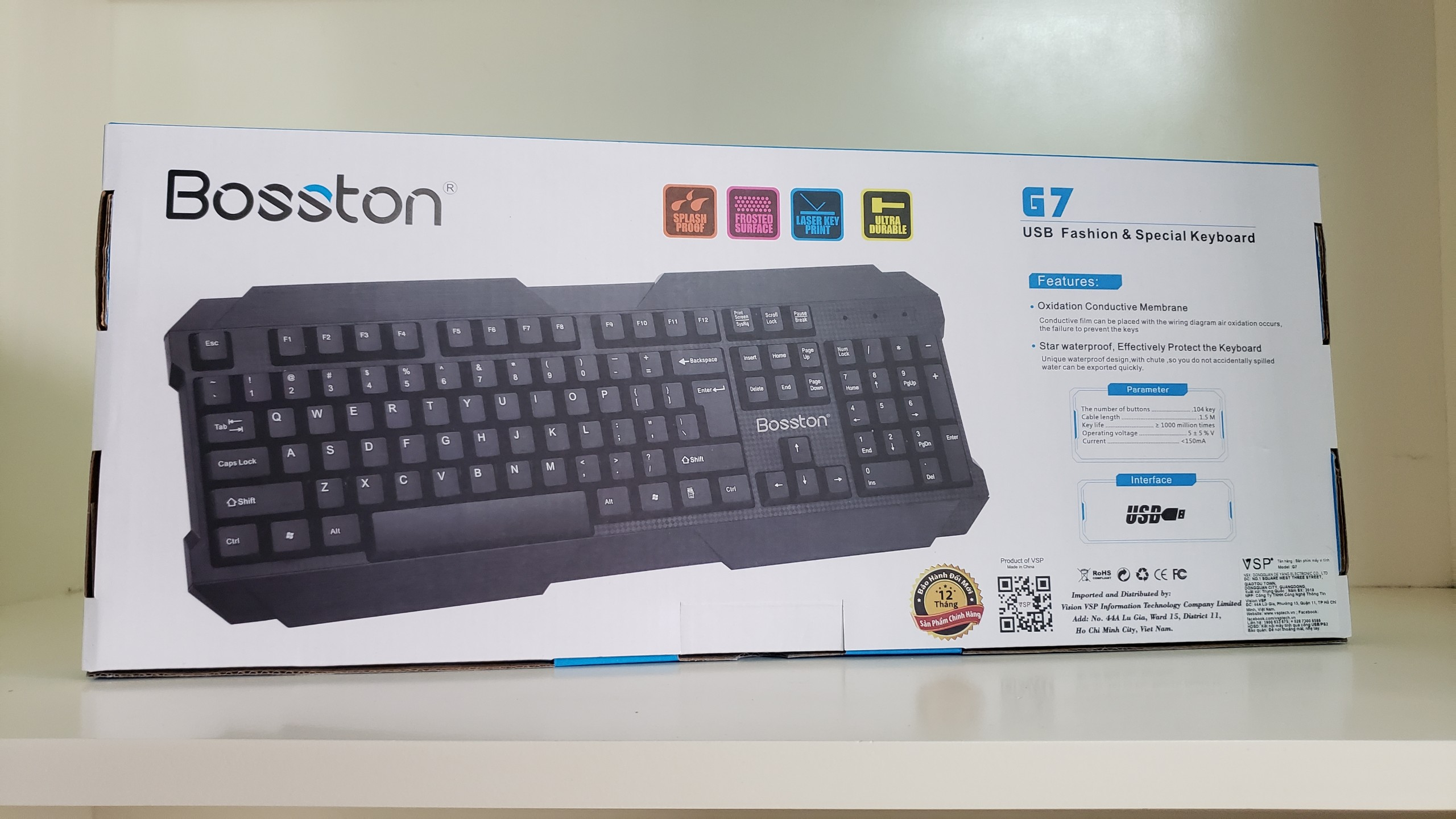 Bàn phím keyboard bosston - vision g7 usb. vi tính quốc duy.