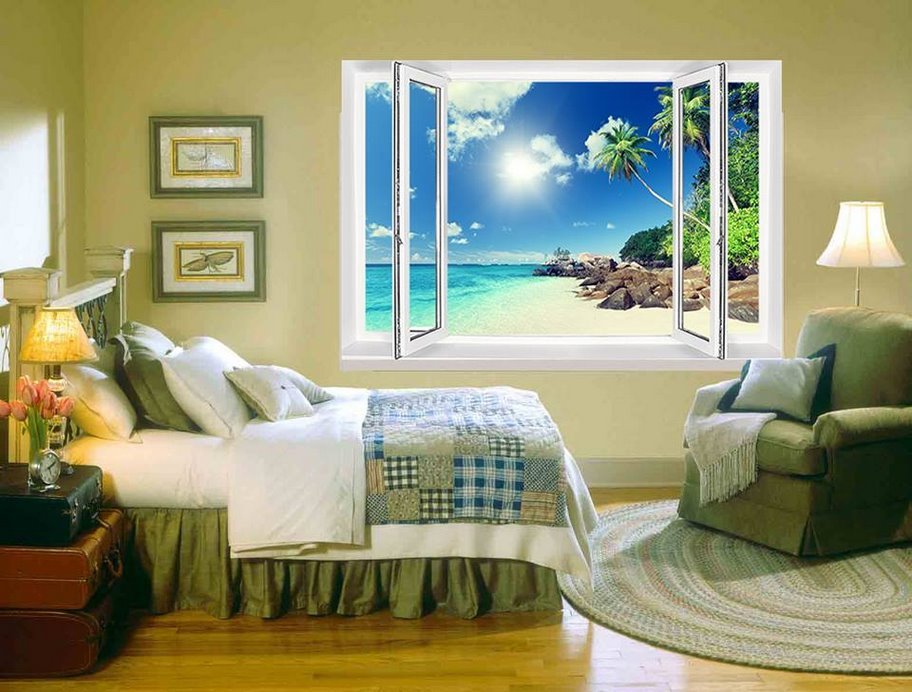 5 Binbin ocean window 3D murals