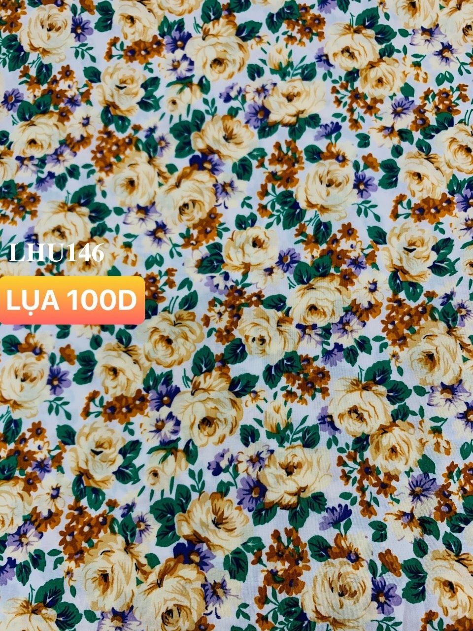 [HCM]VẢI LỤA 100D HOA NHÍ - DÒNG VẢI THÔNG DỤNG - 1 MÉT X 1M5