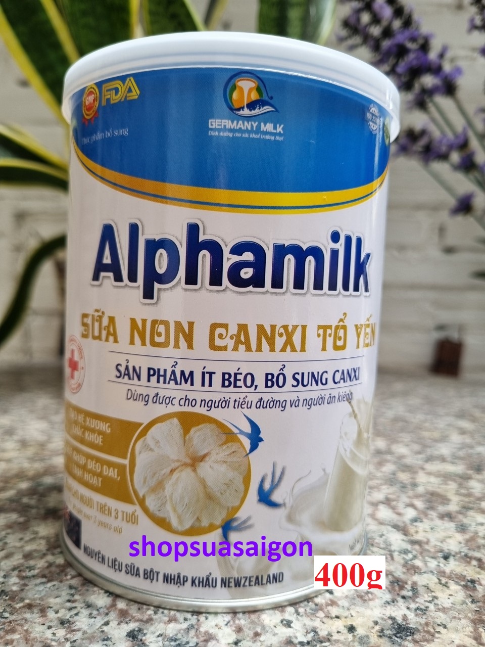 Sữa Alphamilk Sữa non Canxi tổ yến bồi dưỡng tăng sức đề kháng cho cơ thể