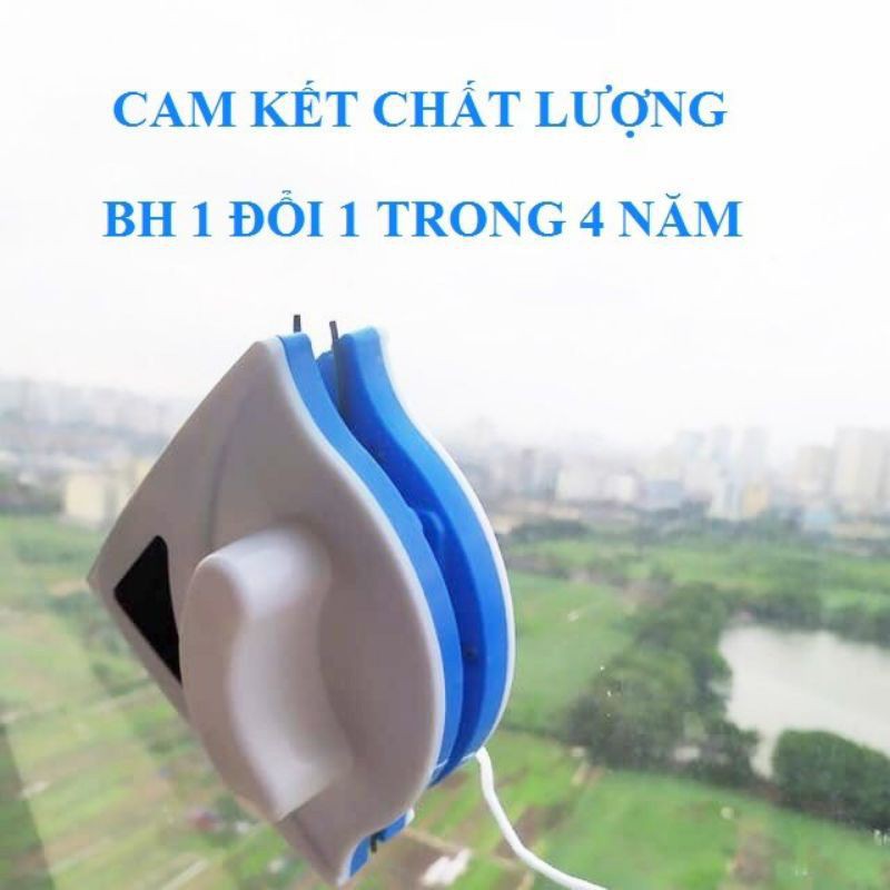 Bộ lau kính 2 mặt lau 1 lần sạch 2 mặt kính thông minh
