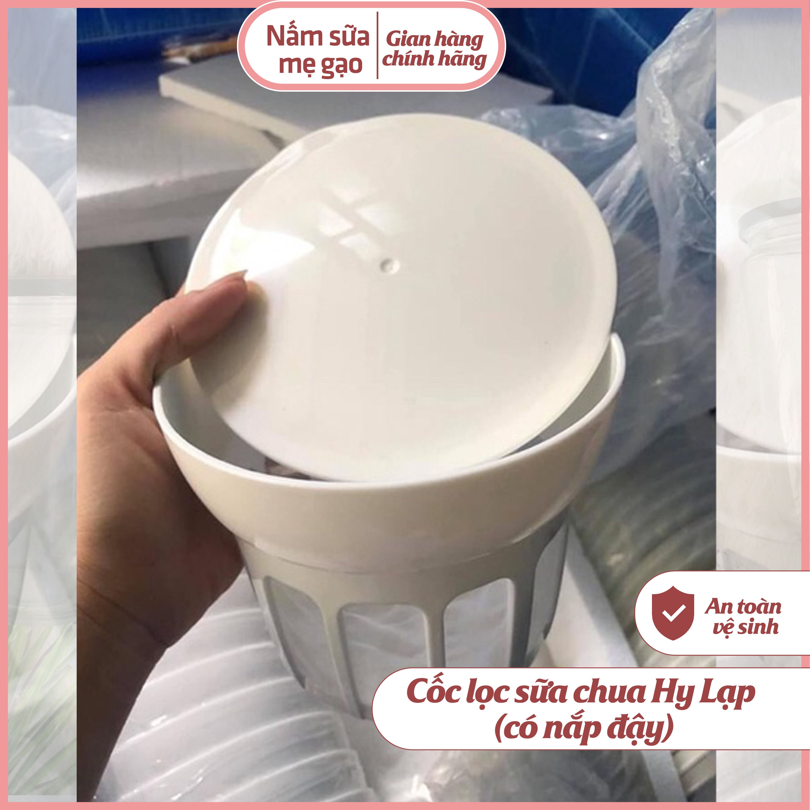 Cốc lọc sữa chua Nấm Sữa Mẹ Gạo - cốc lọc sữa chua hy lạp