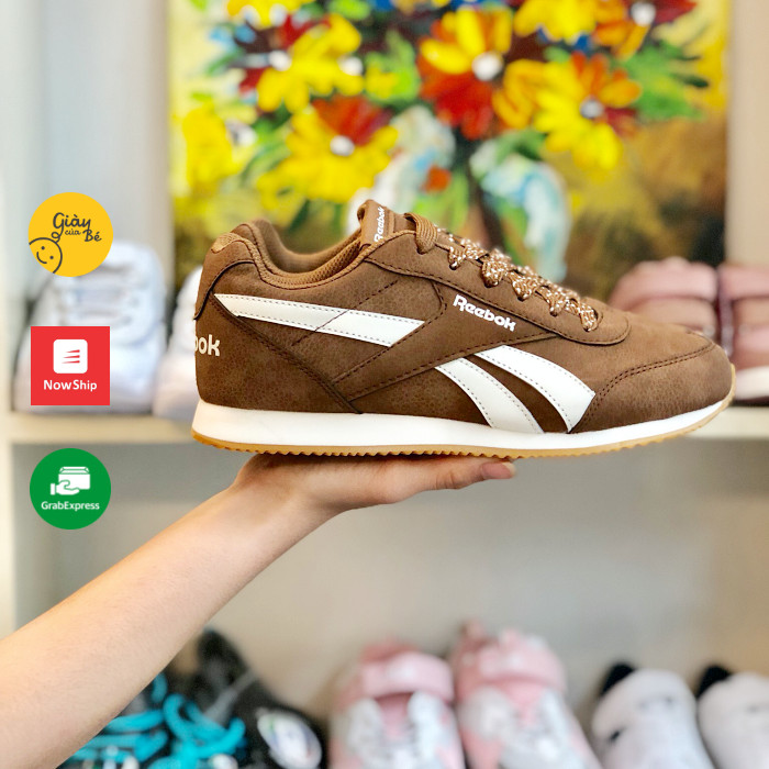 Giày Thể Thao  ReeBok Nâu Tây Bé Trai Êm Nhẹ Đế Giày Chống Trơn Trượt Tốt Phù Hợp Cho Bé Đi Chơi Đi Học Size 34-38