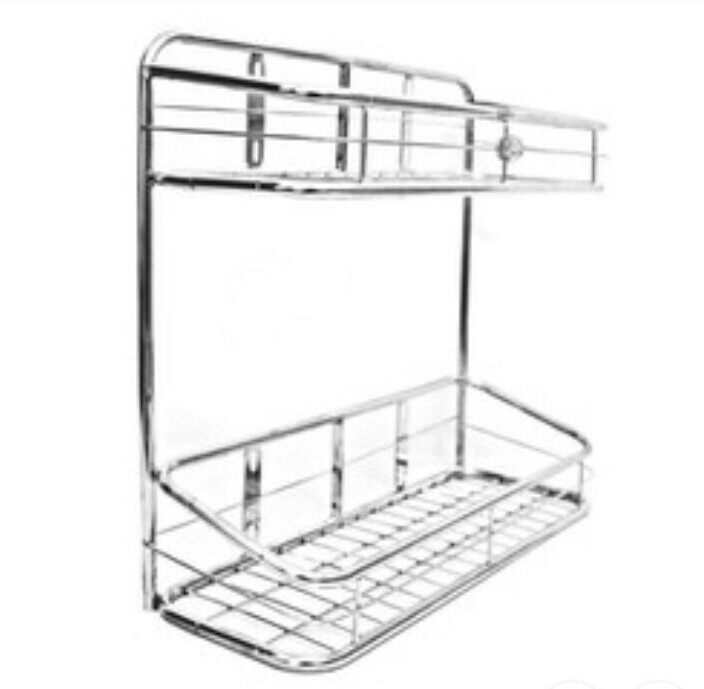 Kệ gia vị 2 tầng inox 201 kt 50x15x42 dxrxc