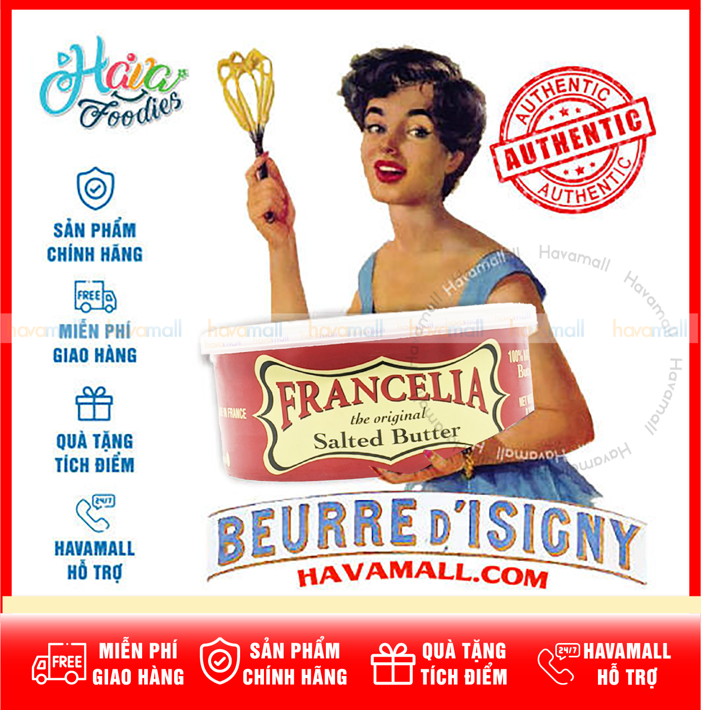 Bơ Pháp Francelia 250gr – French Salted Butter