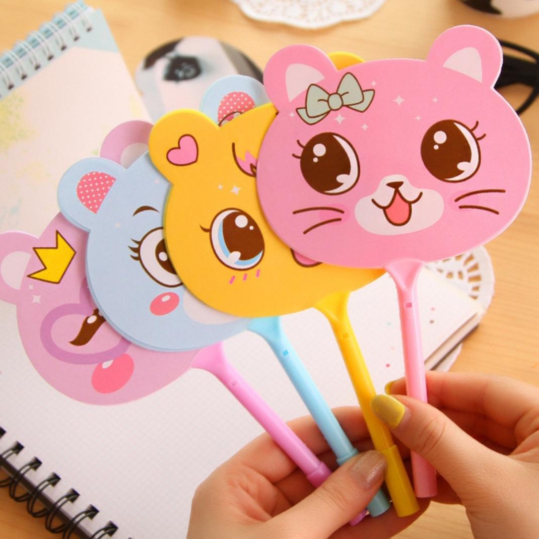 Combo 4 bút bi hình quạt cute 4 màu