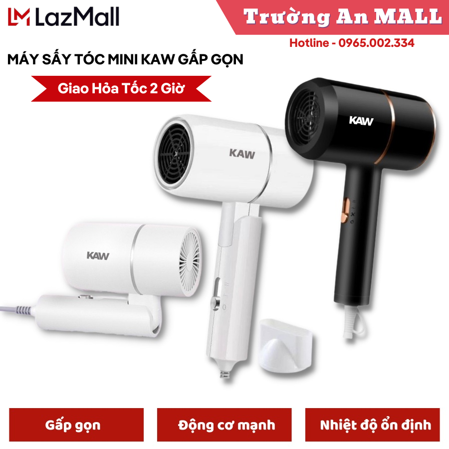 máy sấy tóc, sấy tóc, máy sấy tóc mini - Máy sấy tóc KAW - Máy Sấy Tóc Công suất lớn 800W gấp gọn,chuẩn SALON - Máy sấy tóc mini , Máy sấy tóc TLC