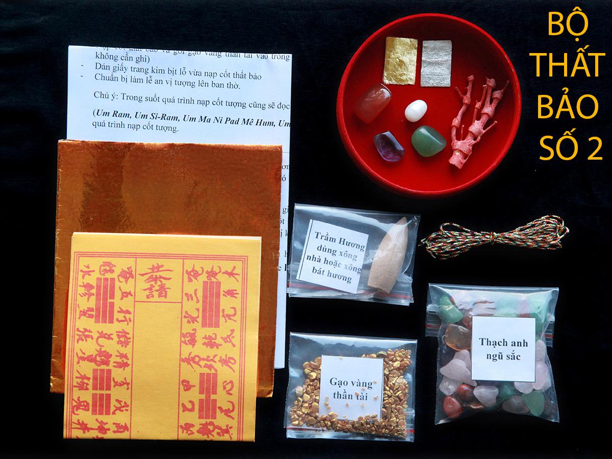 Bộ thất bảo số 2 - Cốt bát nhang, cốt bát hương, cốt tượng