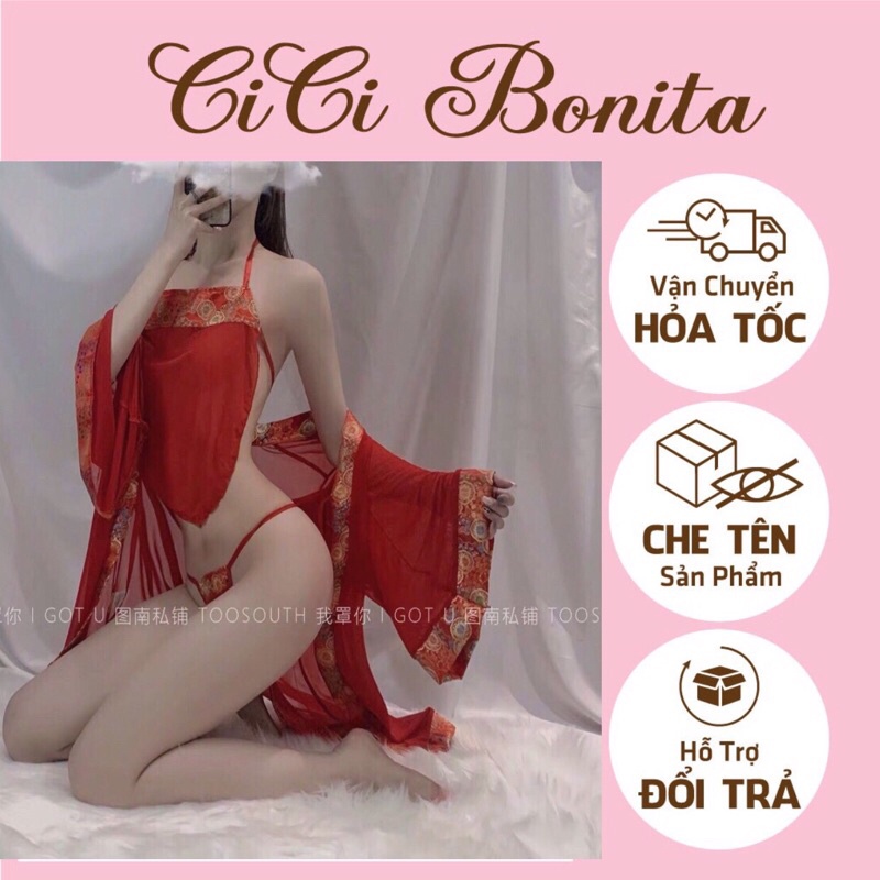 Set áo yếm+choàng cosplay cổ trang Trung Quốc CP24 CICI BONITA HCM