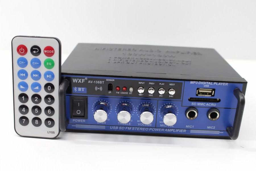 Amply wxf - ak-136 12v/220v usb blutooth