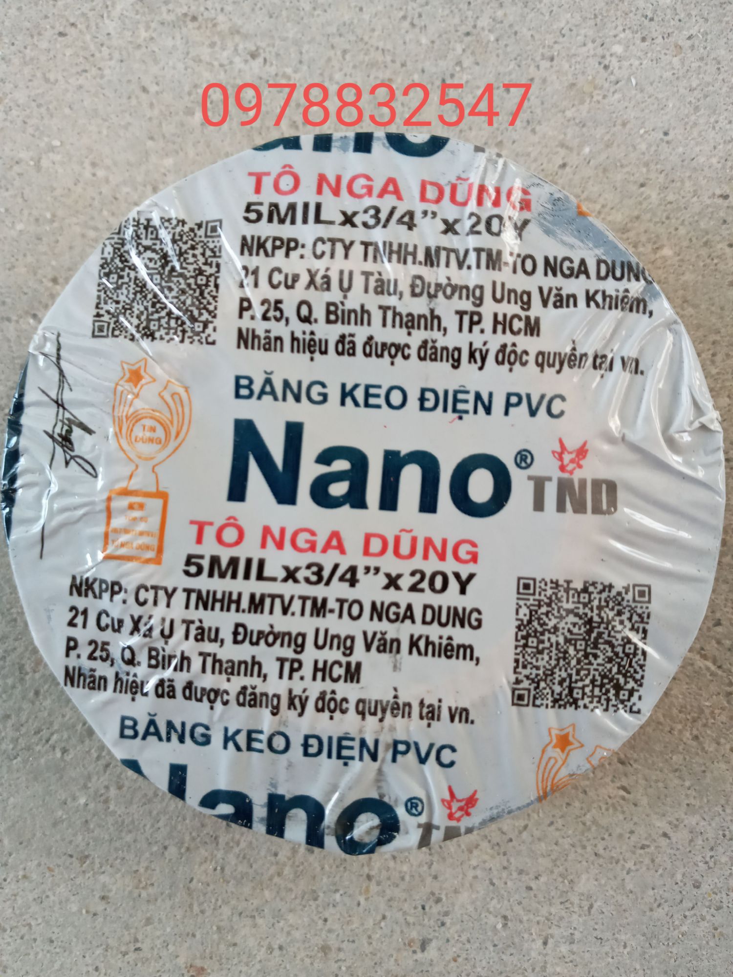 2 cuộn Băng keo điện đen 20y băng dính nano