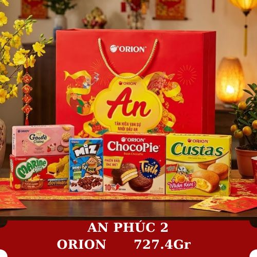  TẾT BỘ QUÀ ORION BÁNH KẸO TẾT AN PHÚC 2   727.4GR  -BÁNH QUY 