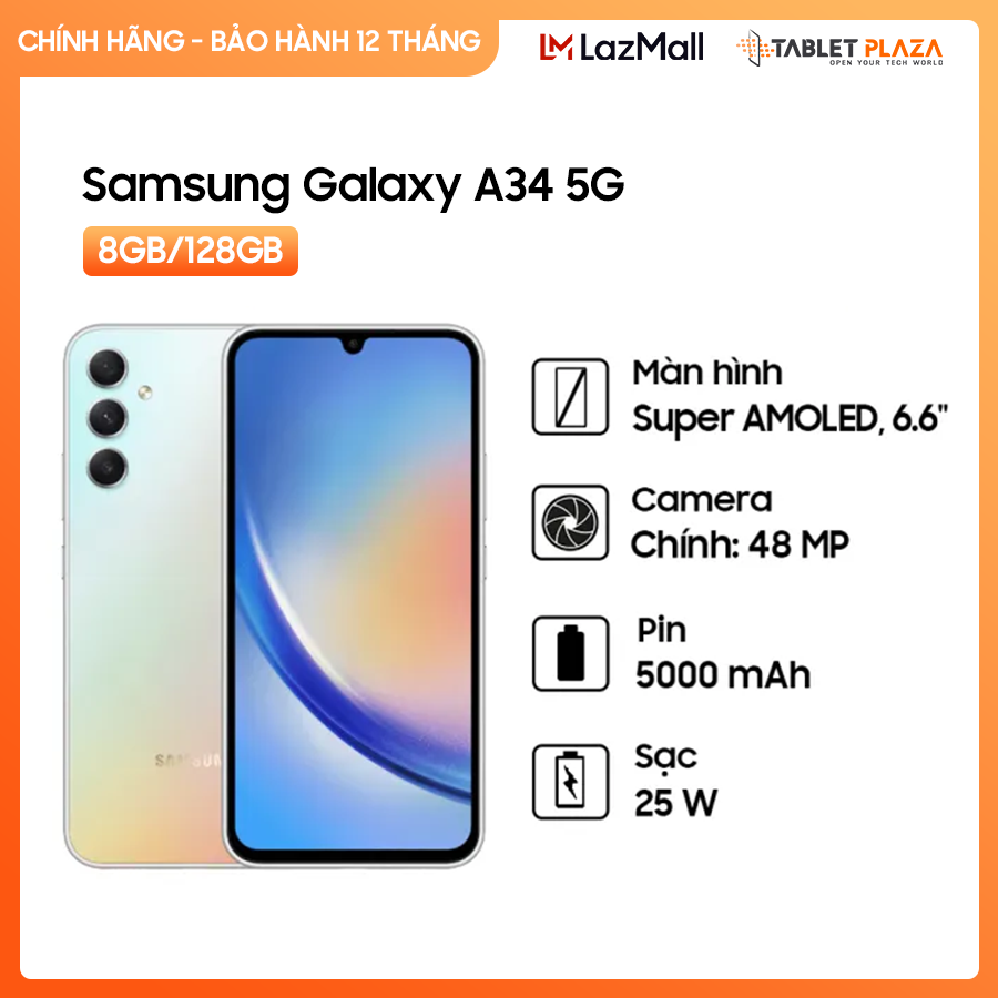 Điện thoại samsung galaxy a34 5g 128gb
