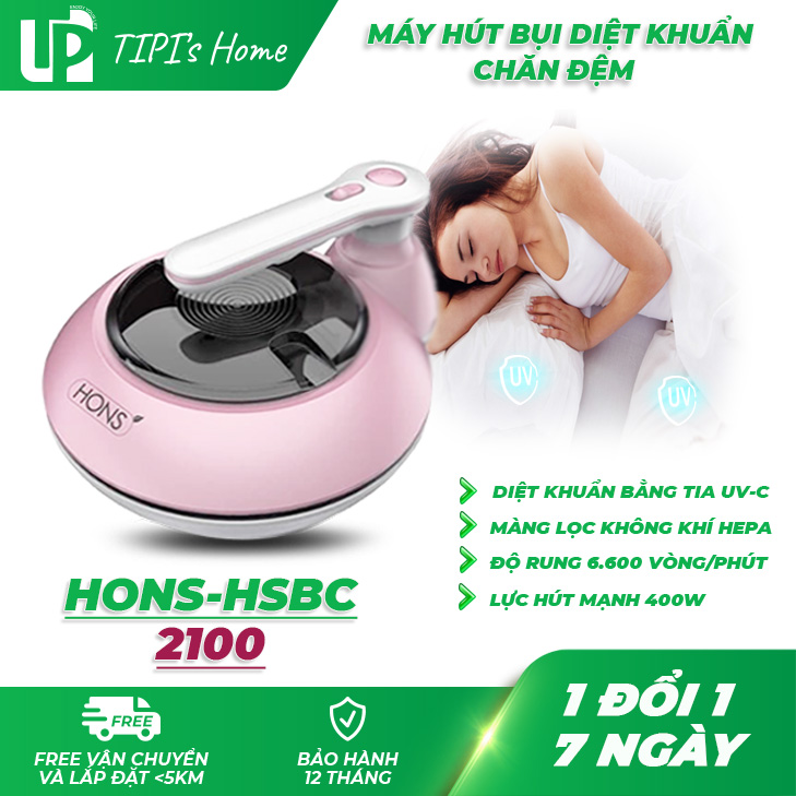 M&aacute;y h&uacute;t bụi giường nệm HONS-HSBC 2100, thế hệ mới, diệt khuẩ uv, lực h&uacute;t 400W, bảo vệ sk, uy t&iacute;n, chất lượng, lu&ocirc;n lu&ocirc;n c&oacute; sẵn, giao h&agrave;n nhanh- Tphome