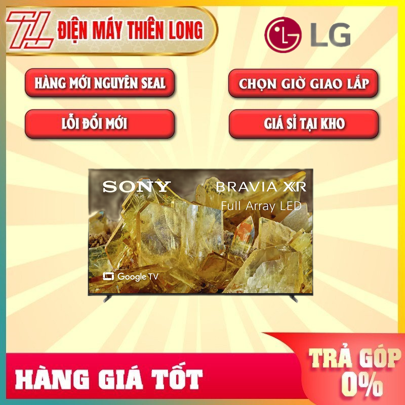Google tivi sony 4k 55 inch xr-55x90l - micro tích hợp trên tv điều khiển giọng nói rảnh tay bravia cam - trả góp 0% - giao toàn quốc - ngoài hcm tính phí