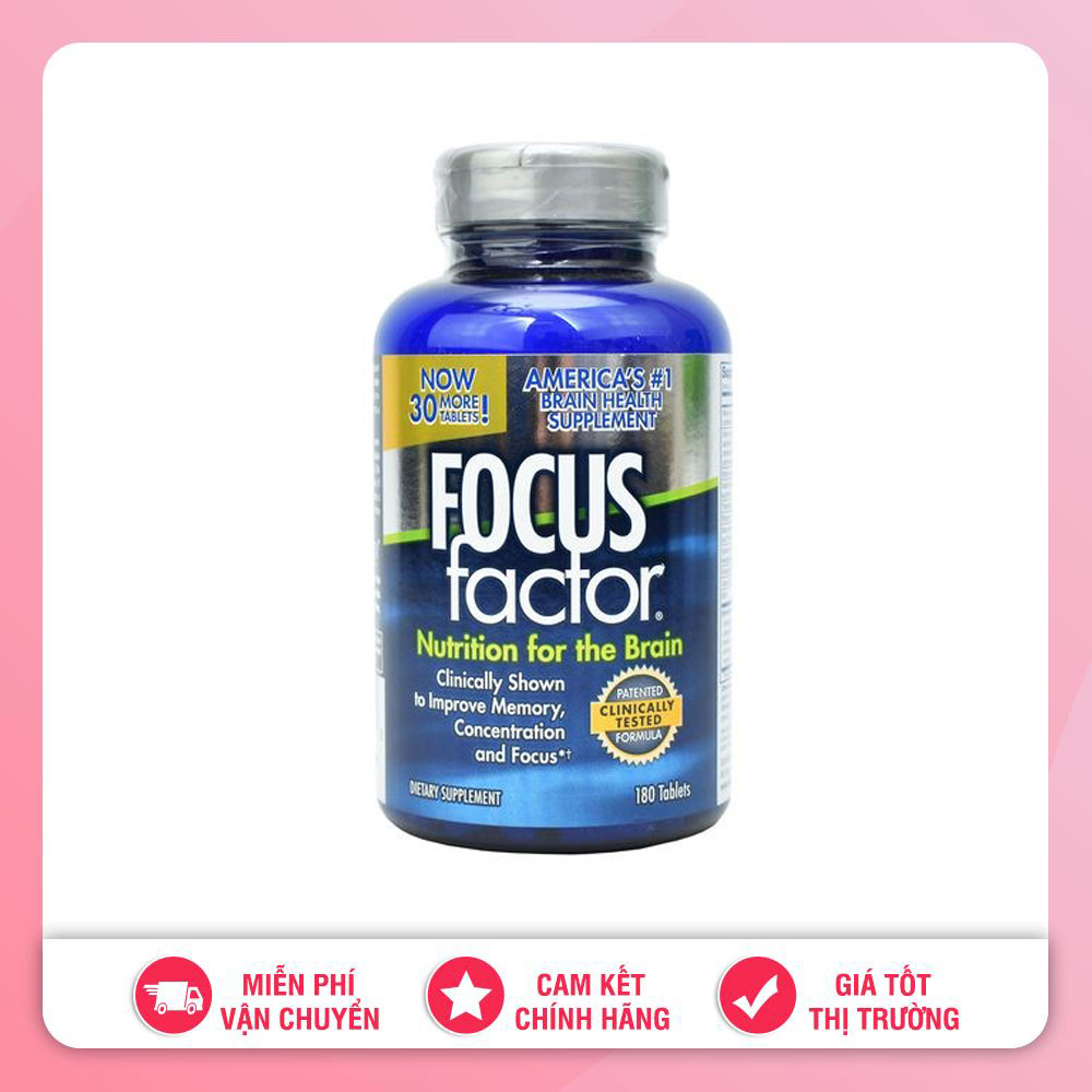 Viên uống bổ não focus factor mỹ 180 viên - date 10.2026