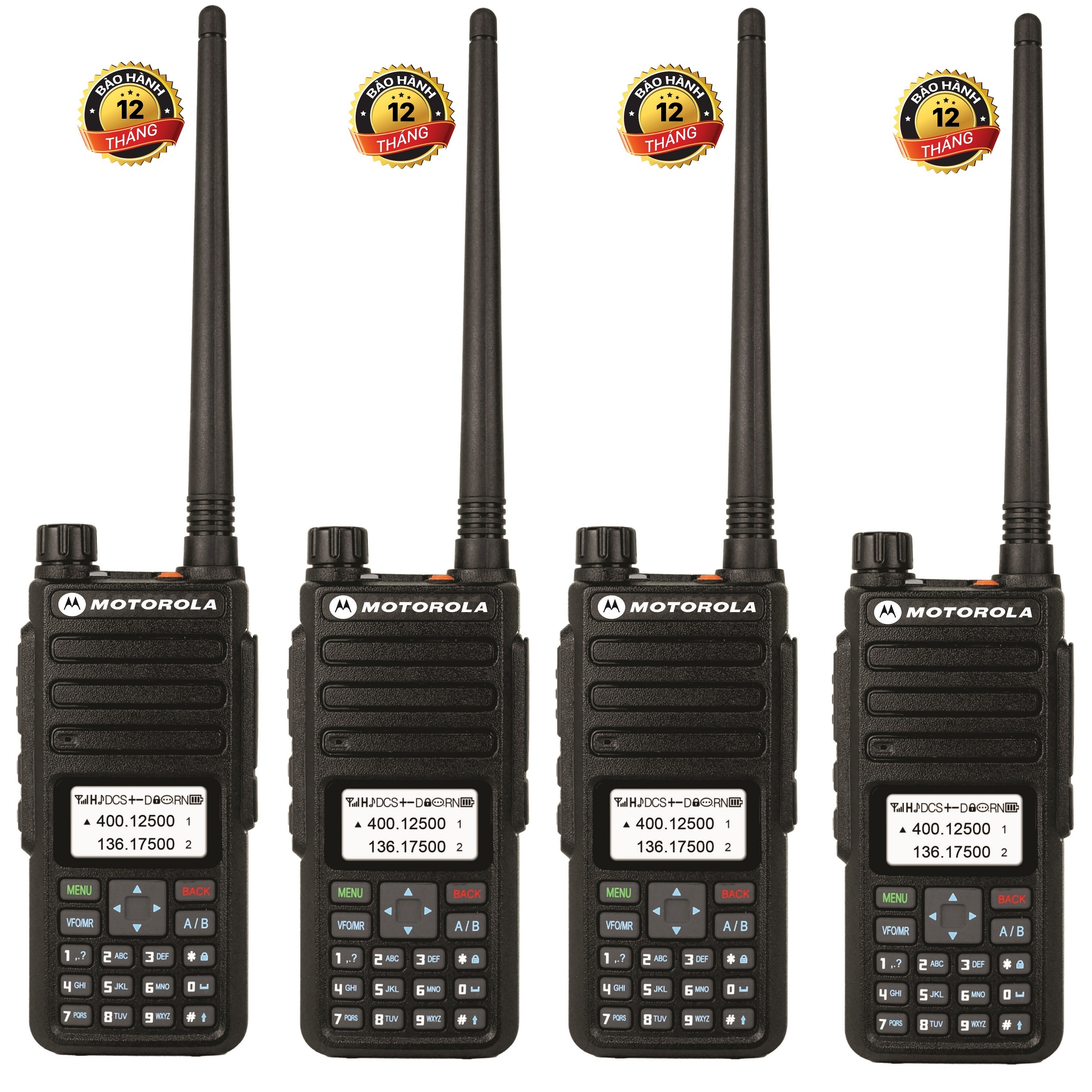 [Trả góp 0%]Bộ 04 Bộ đàm Motorola UV-CP1895IS (Công suất lớn siêu mạnh Băng tần kép-Dua Band chức năng DTMF Cự ly liên lạc siêu xa).