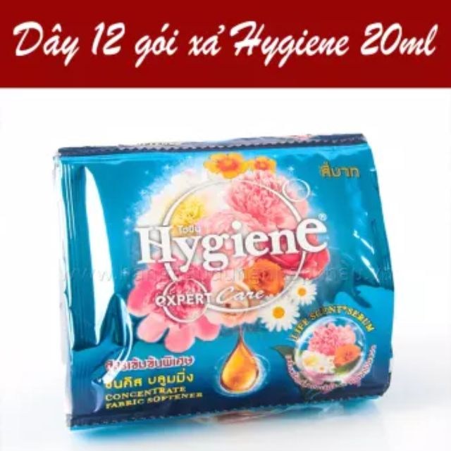 [HCM]Combo 5 dây 12 gói xả vải đậm đặc Hygiene 20ml Thái - Trộn màu