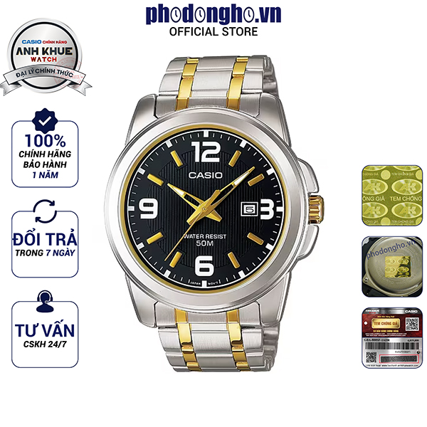 Đồng hồ nam dây kim loại casio anh khuê mtp-1314sg-1avdf
