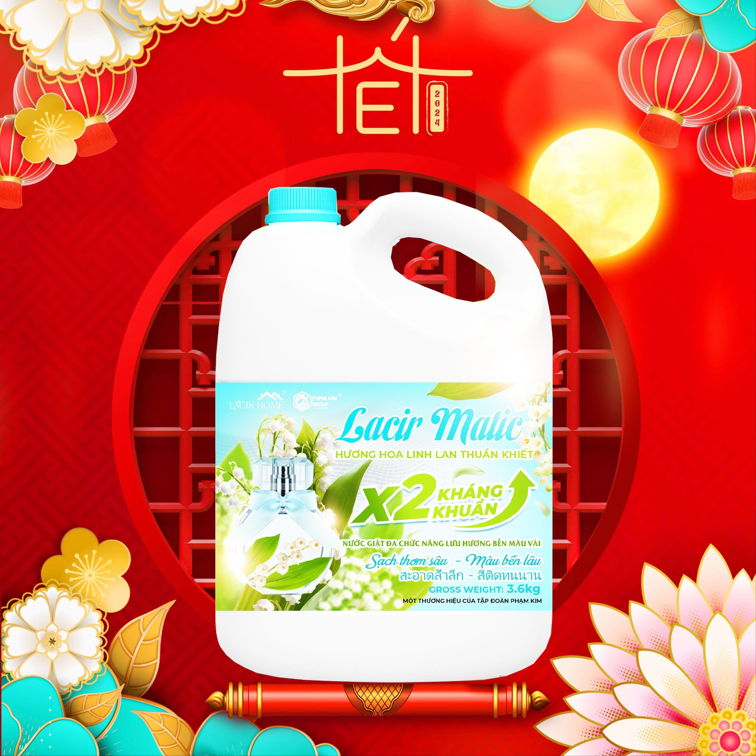 Nước giặt hương hoa linh lan x2 kháng khuẩn lacir home