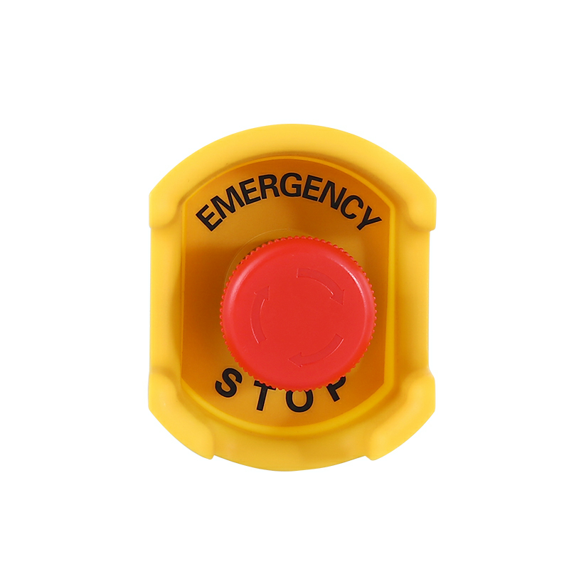 Nút dừng khẩn cấp phi 22 la38, nhãn nút nhấn emergency stop, chụp bảo vệ, nắp bảo vệ nút dừng khẩn