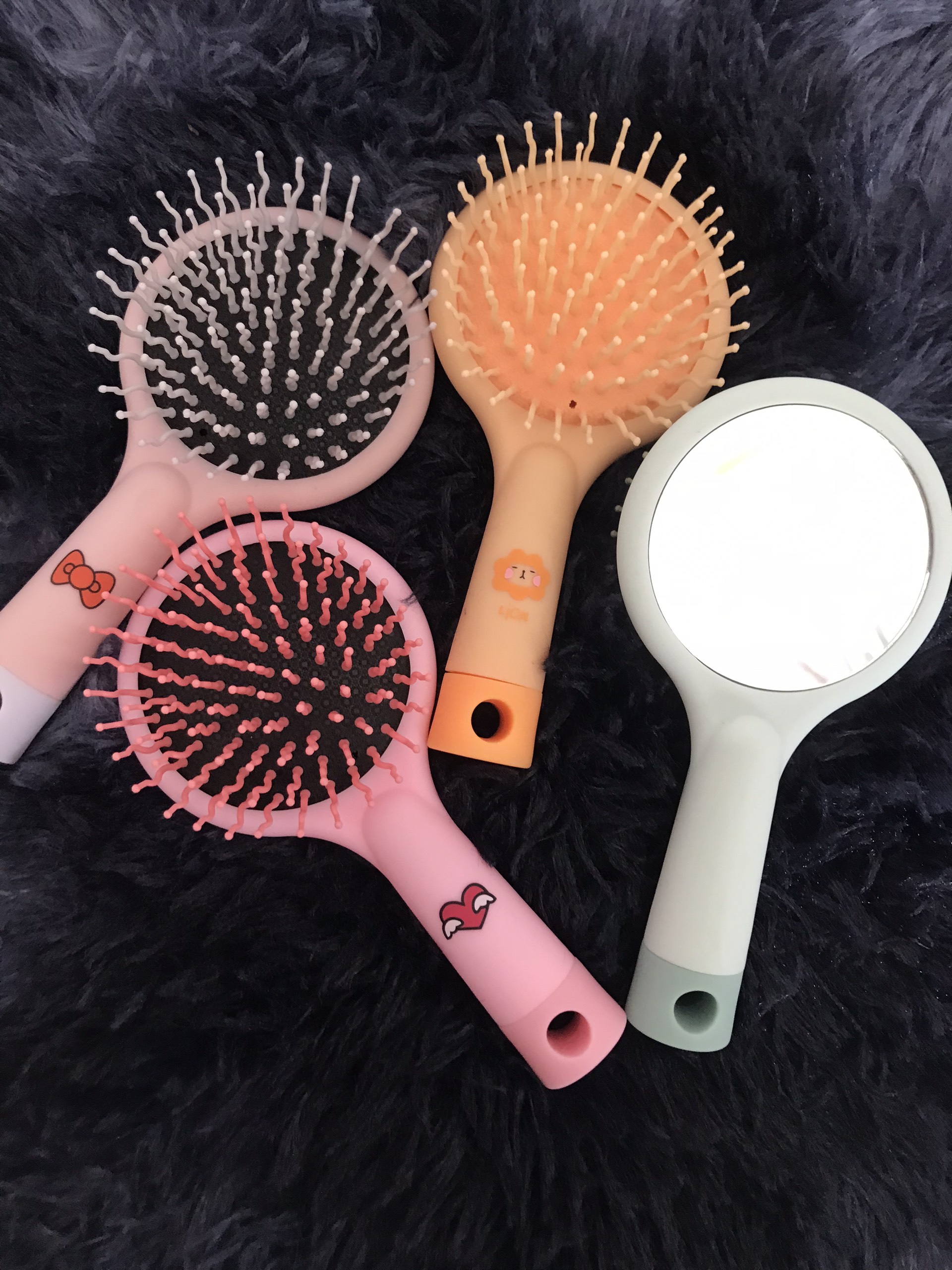 Lược gương - Lược mini bỏ túi chống rụng tóc, chải tóc xoăn, massage đầu dành cho nữ