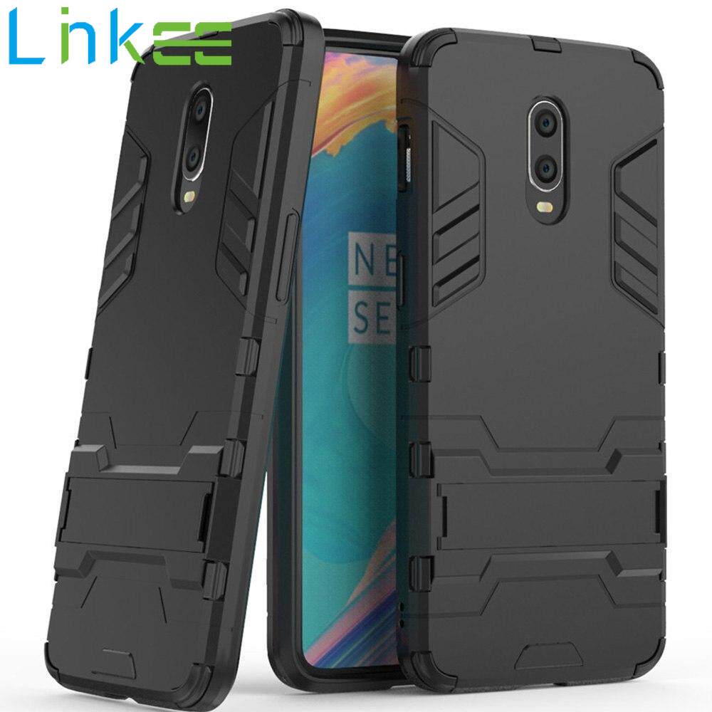 Dành Cho Oneplus 6T Ốp Điện Thoại Ốp Đứng Người Sắt Sang Trọng Vỏ Giáp Cứng Và Vỏ Khung Silicon TPU Mềm