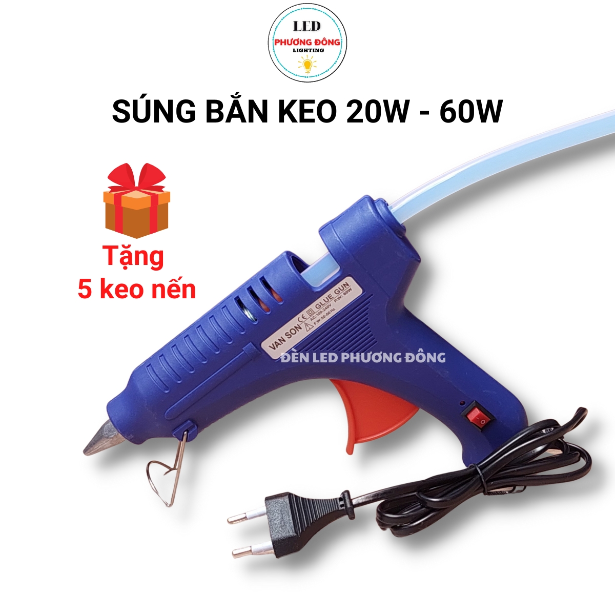 Súng Bắn Keo Silicon 20w, 60w 80W [ Tặng 5 keo nến]