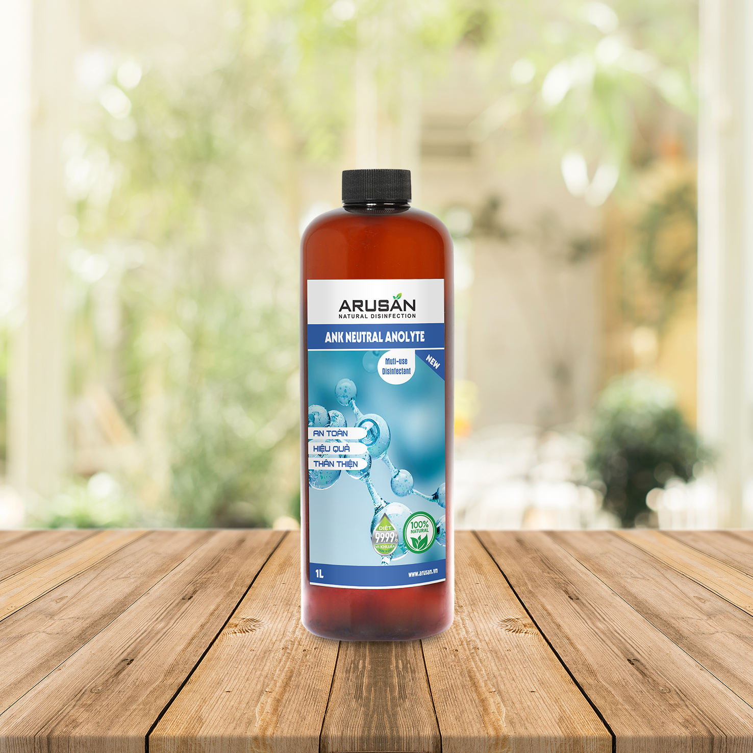 Nước sát khuẩn tự nhiên đa dụng Arusan Anolyte đậm đặc - Chai 1L
