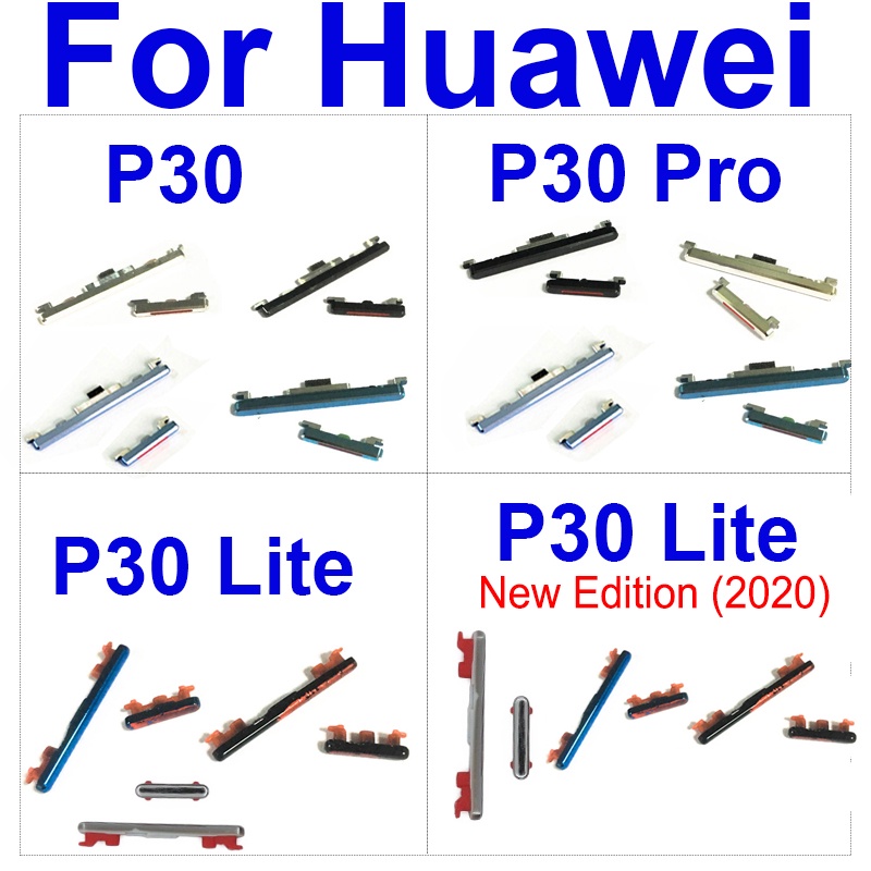 Nút âm lượng bên cho Huawei P30 p30pro P30 Lite 2020 lên xuống phím điều khiển âm thanh bên cho các bộ phận Huawei p30pro p30lite