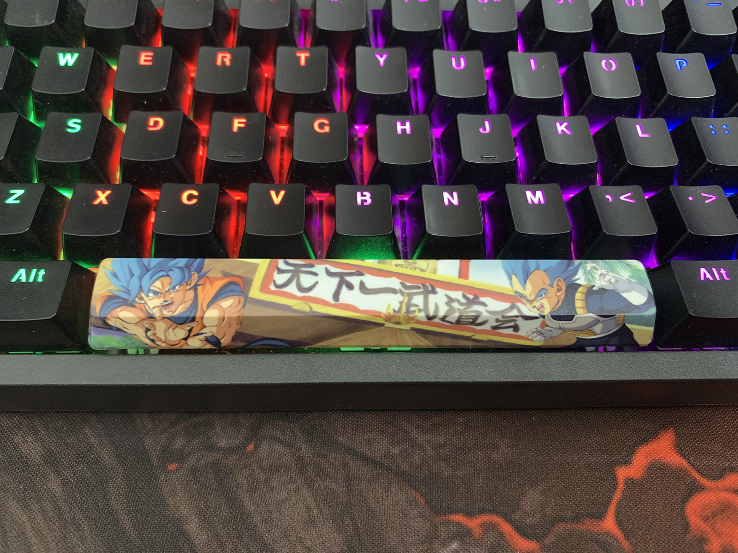 Keycap phím spacebar Dragonball và Tokyo in dye-sub cao cấp cực đẹp