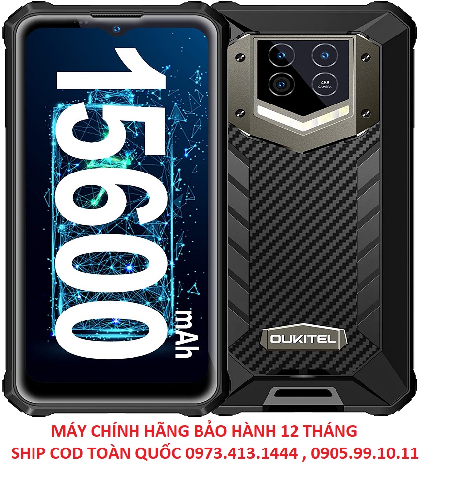 Điện thoại pin khủng nhất thế giới oukitel wp15 - siêu bền 5g - pin khủng 15.600mah- ram8gb -rom128gb -cam48mp