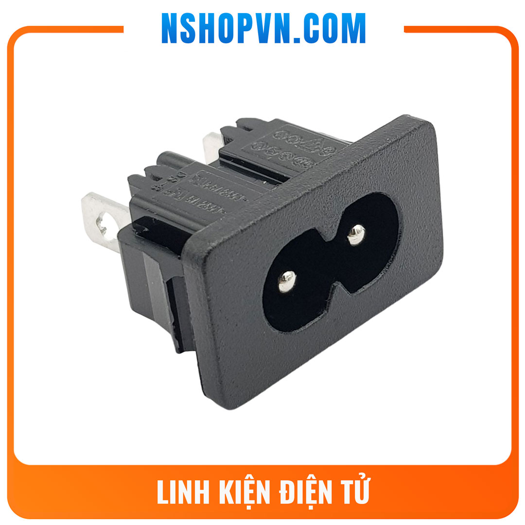 Ổ cắm nguồn số 8 gắn hộp
