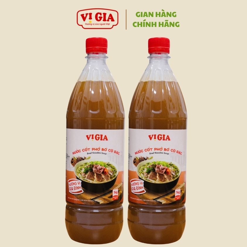 ước Cốt Phở Bò cô đặc Vị Gia 1kg, thơm ngon chuẩn vị, an toàn, tiết kiệm, 100% nói không với chất bảo quản.