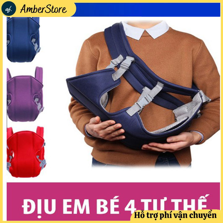 Mẫu Mới Nhất Địu 4 Tư Thế Việt Nam - Tiện Lợi - Nhỏ Gọn - Thiết Kế Cơ Chế Thoáng Khí - Thích Hợp Cho Bé Từ 4 đến 12 tháng - Được làm từ 100% chất liệu cotton - Được Bảo Hành 1 Đổi 1 tại AmberStore.02