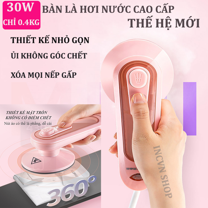 Bàn là hơi nước cầm tay L3- Công Suất 30W,bàn là hơi nước đứng, Bàn ủi hơi nước mini , bàn là quần áo,bàn là khô,máy là quần áo, máy ủi đồ tốt như bàn là sokany philips,xiaomi- BÀN ỦI 360 ĐỘ ỦI PHẲNG VÀ HẤP DỌC MỌI CHẤT V