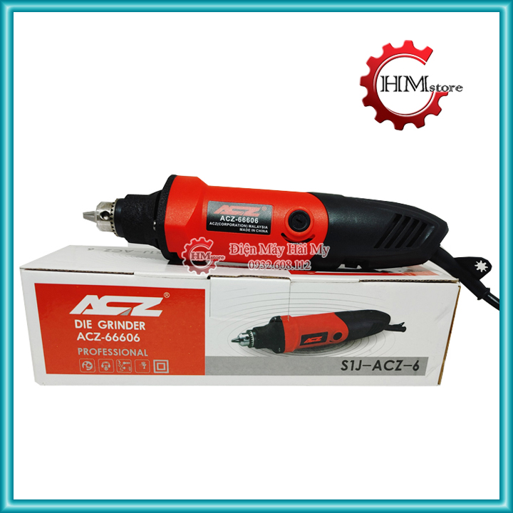 Máy mài khuôn 6mm acz 66606, công suất 400w - máy khắc đá cầm tay, máy mài mini đa năng, máy khoan mini - vòng tua 32.000 v/p - bảo hành 6 tháng - hải my store