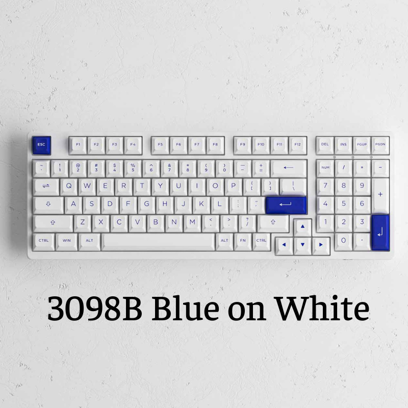 Bàn phím AKKO 3098B Multi-modes Blue on White_Mới, hàng chính hãng