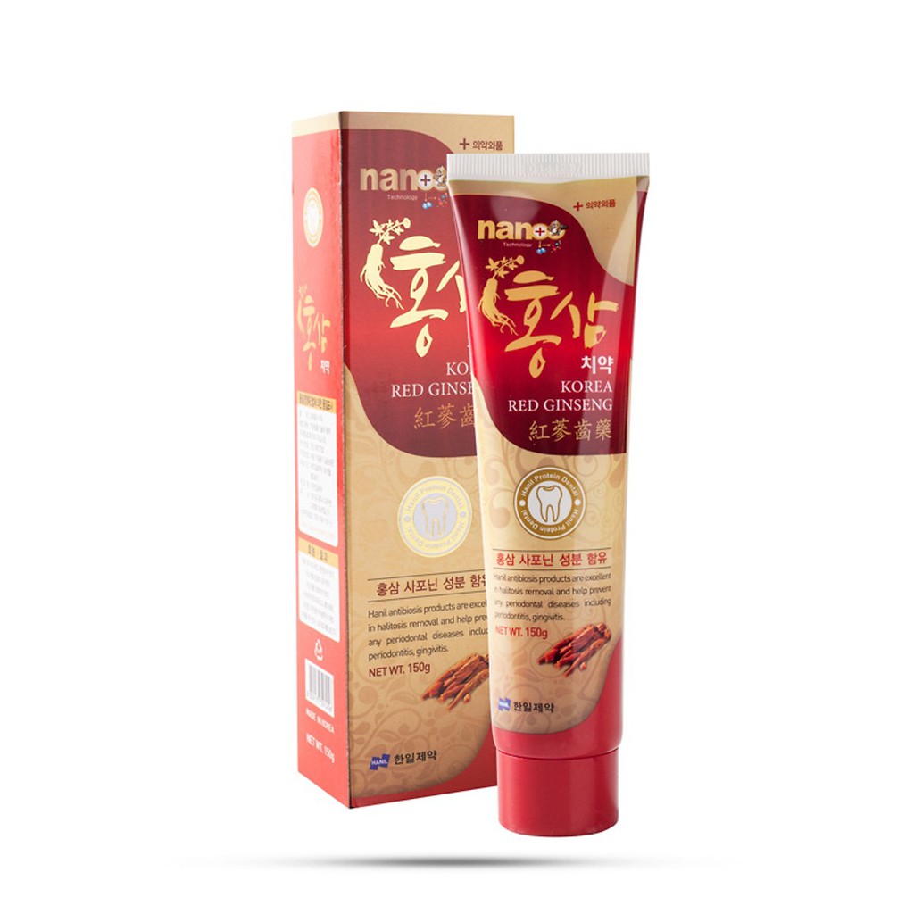 COMBO 2 HỘP KEM ĐÁNH RĂNG HỒNG SÂM (HỘP 150G)