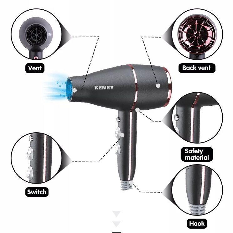 Máy sấy tóc nóng lạnh 1600w . Hàng hot trend mẫu mã sang trọng . Nhựa chịu
