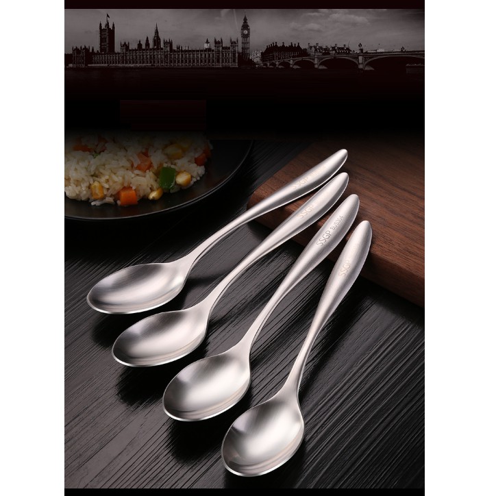 Bộ 4 muỗng nhỏ gọn inox 304 mờ - ssgp- 15.5x3cm