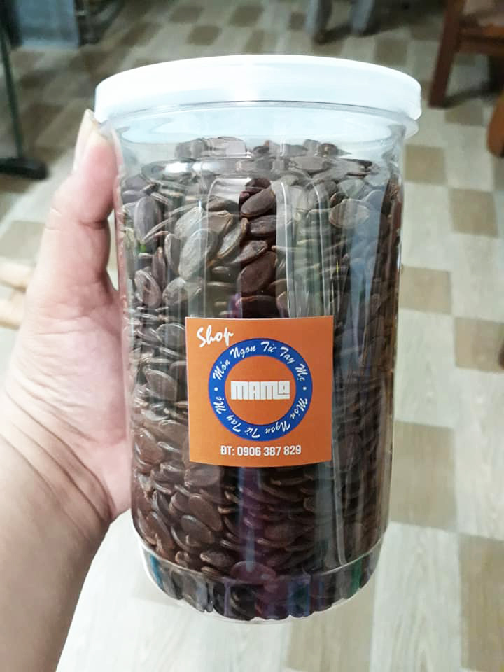 Hủ 500gr Hạt dưa rang không màu sạch ngon - Food by Mama