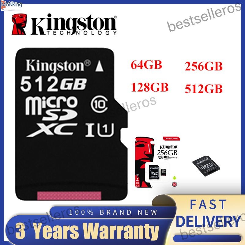 Kingston-Nhớ Chính Hãng 512 GB Năm 256128 64 TF Micro SD Class 10 80 MB